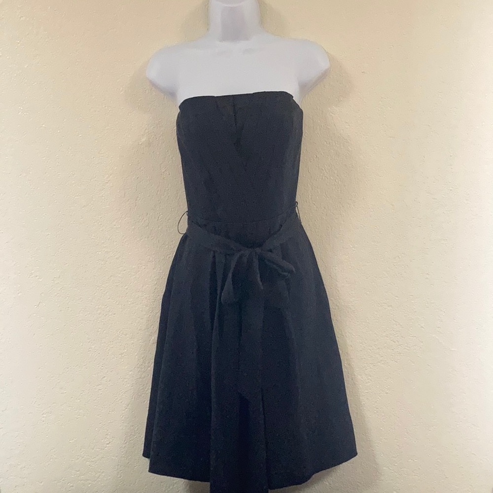 WHBM silk strapless party dress size 6